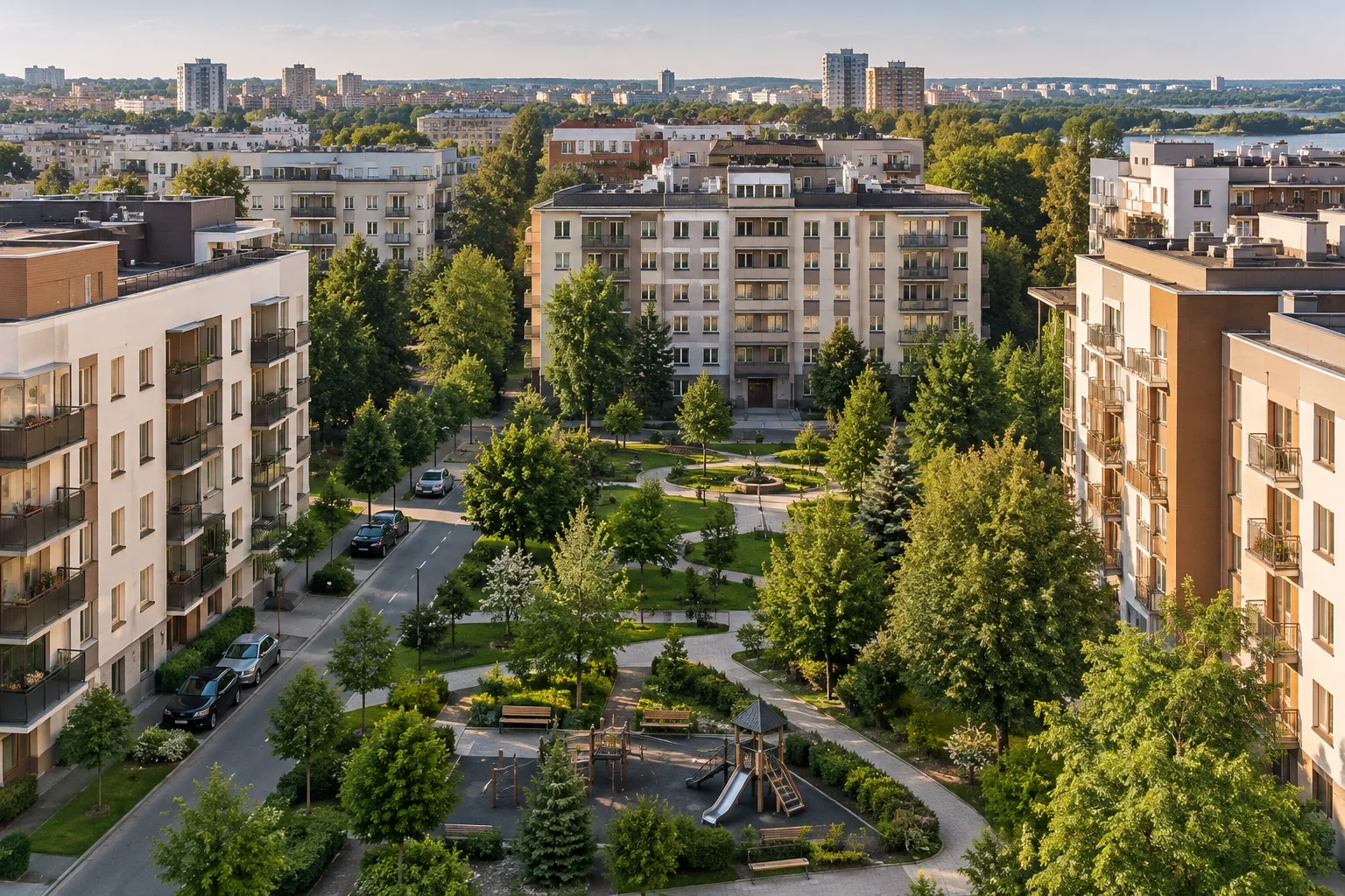 Міська забудова й територія для порівняння міст Житлові квартали та вулиці умовного українського міста